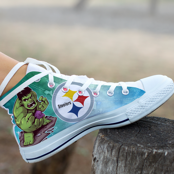 Hulk Hight Top Shoe White Pittsburgh Steelers