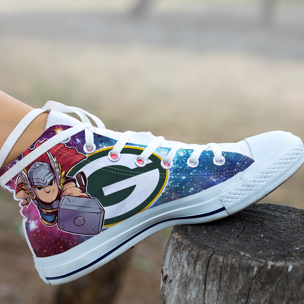 Thor Hight Top Shoe White Green Bay Packers