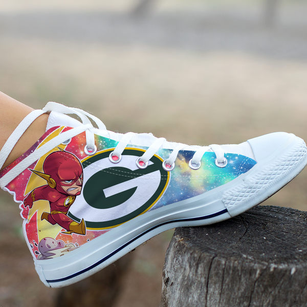 Flash Hight Top Shoe White Green Bay Packers