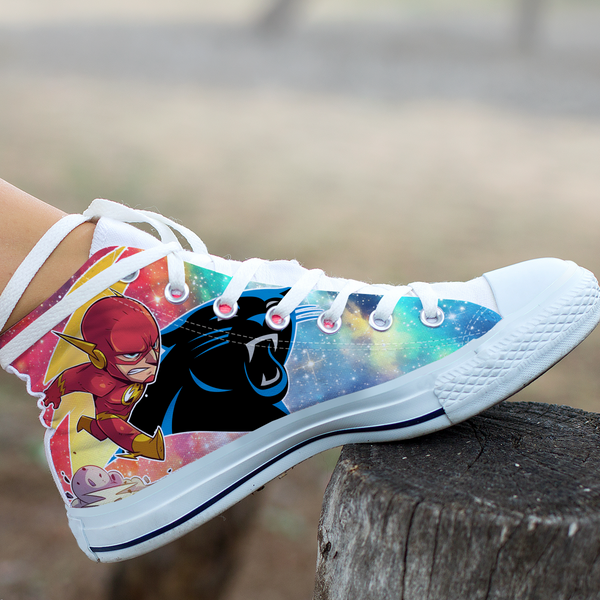 Flash Hight Top Shoe White Carolina Panthers