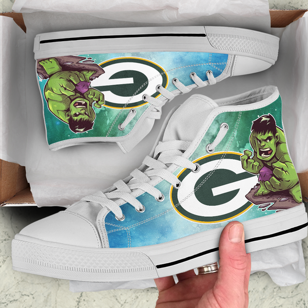 Hulk Hight Top Shoe White Green Bay Packers