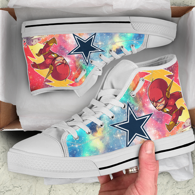 Flash Hight Top Shoe White Dallas Cowboys