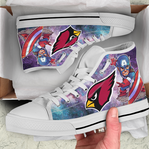 Captain America Hight Top Shoe White Arizona Cardinals