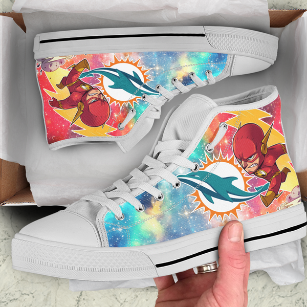 Flash Hight Top Shoe White Miami Dolphins