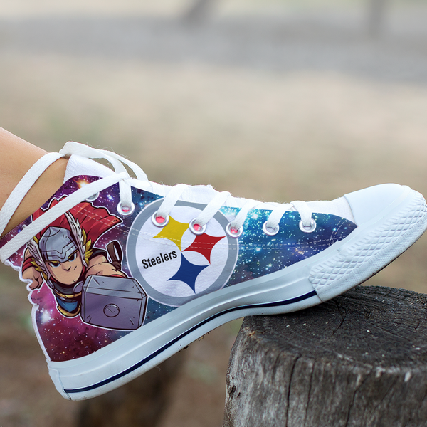 Thor Hight Top Shoe White Pittsburgh Steelers