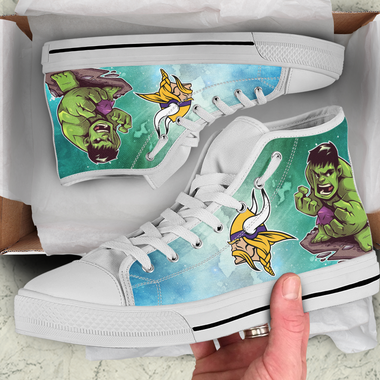 Hulk Hight Top Shoe White Minnesota Vikings