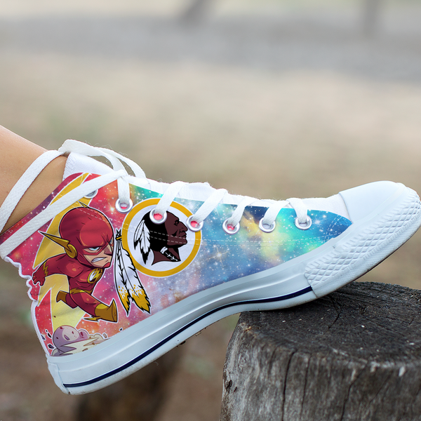Flash Hight Top Shoe White Washington Redskins