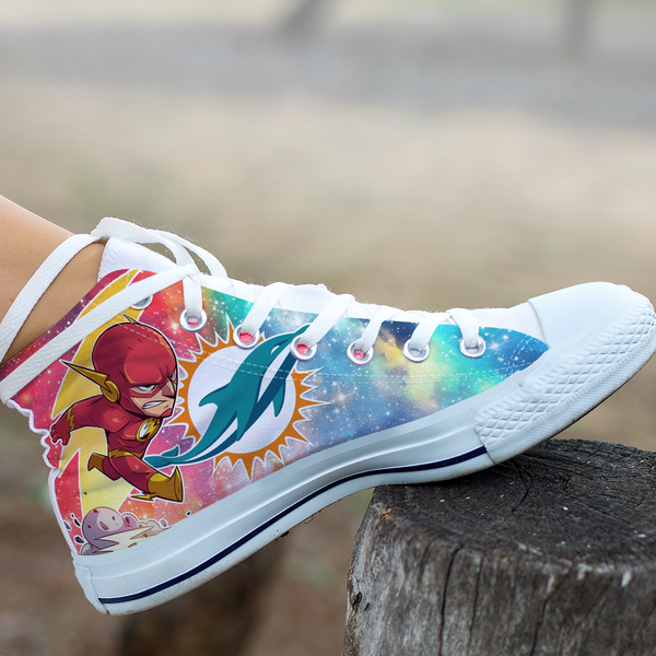 Flash Hight Top Shoe White Miami Dolphins