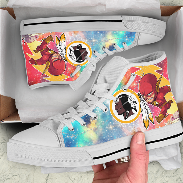 Flash Hight Top Shoe White Washington Redskins