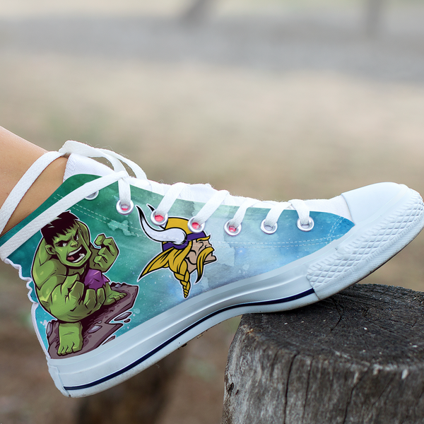 Hulk Hight Top Shoe White Minnesota Vikings