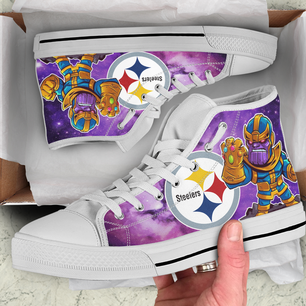 Thanos Hight Top Shoe White Pittsburgh Steelers