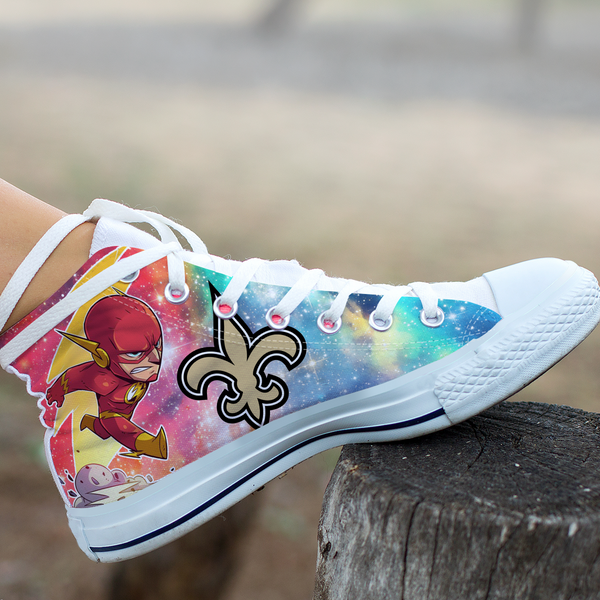 Flash Hight Top Shoe White New Orleans Saints