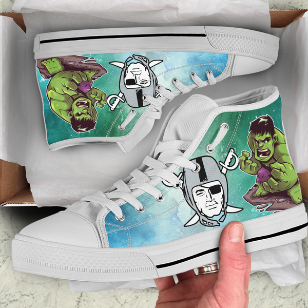 Hulk Hight Top Shoe White Oakland Raiders