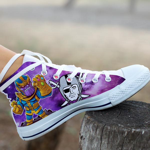 Thanos Hight Top Shoe White Oakland Raiders
