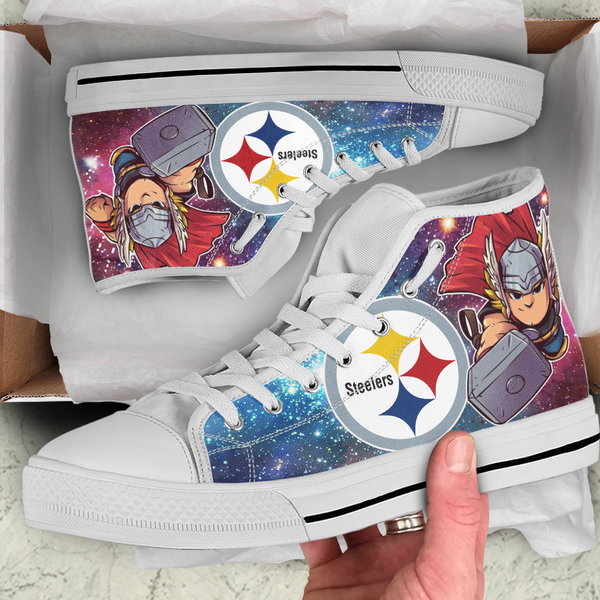 Thor Hight Top Shoe White Pittsburgh Steelers