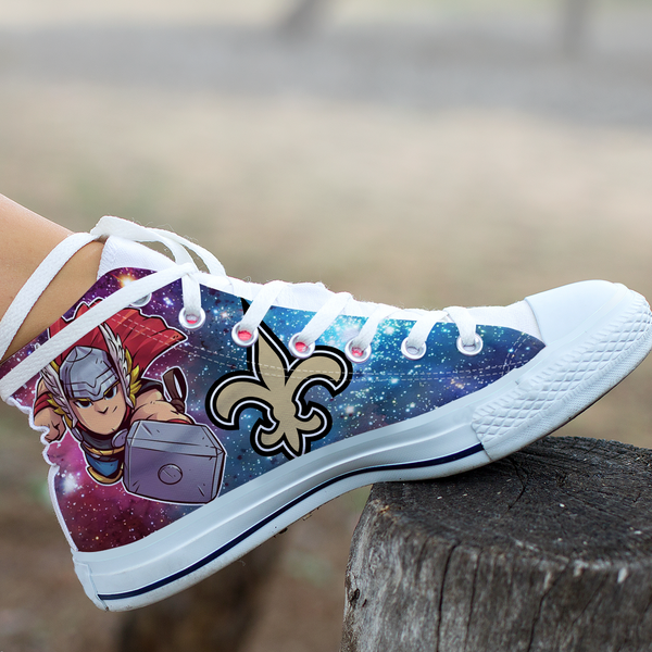 Thor Hight Top Shoe White New Orleans Saints